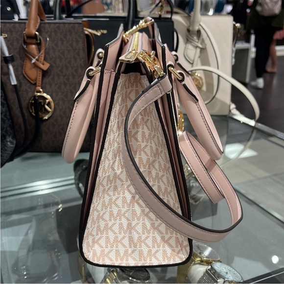 Michael Kors Sheila Medium Center Zip Satchel Bag - Picture 12 of 15